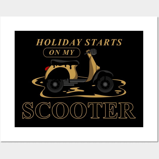 Holiday with Scooter Wall Art by Markus Schnabel